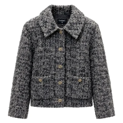 Chanel Fall-Winter 2026 Jacket Grey Wool Cotton Mixed Fibres