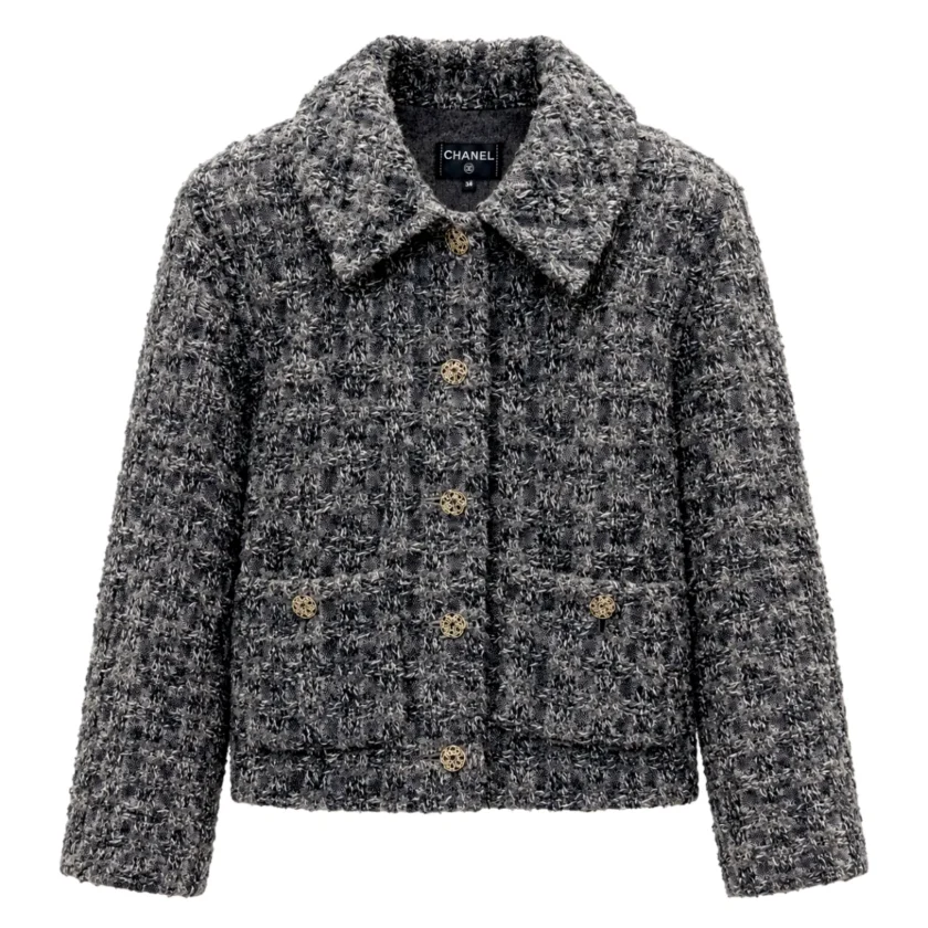 Chanel Fall Winter 2026 Jacket Grey Wool Cotton Mixed Fibres
