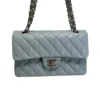 Chanel Small Classic Flap Light Blue Caviar Leather Silver tone Hardware