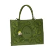 Christian Dior Medium Book Tote Green Dior Water Lily Embroidery