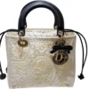 Dior Medium Lady Dior Latte Crochet Embroidery Bag