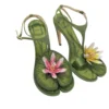Dior Nymphéas Flower Green Heeled Sandals Size 39