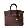 Hermes Birkin 25 Chocolate Togo Palladium Hardware