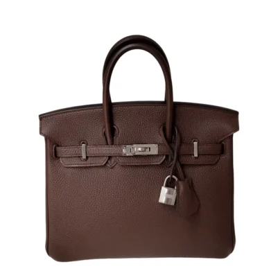 Hermes Birkin 25 Chocolate Togo Palladium Hardware