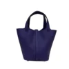 Hermes Picotin 18 Taurillon Clemence purple leather Palladium Hardware