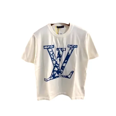 Louis Vuitton Ice Ski Capsule Collection White Blue T shirt Size L