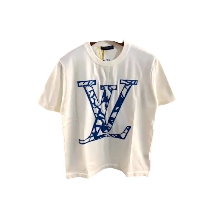 Louis Vuitton Ice Ski Capsule Collection White Blue T shirt Size L