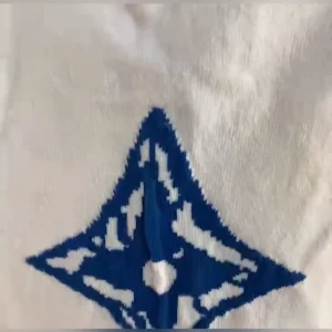 Louis Vuitton Ice Ski Capsule Collection White Blue T shirt Size L back knit monogram flower