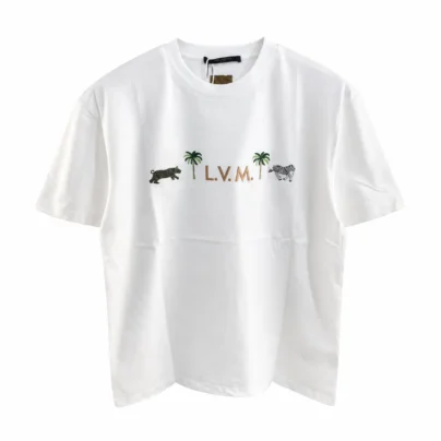Louis Vuitton x The Darjeeling White Short-sleeved embroidered crewneck t-shirt Size L