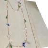 New Van Cleef & Arpels Lucky Spring Butterfly 15 motifs long necklace 18K yellow gold