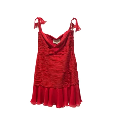 Red Valentino Garavani Flounce Chiffon Mini Dress