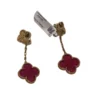 Van Cleef & Arpels Magic Alhambra 2 Motifs Pink Enamel Earrings