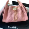 2026 Chanel 25 Mini Hobo Handbag Light Pink Caviar Leather Gold Hardware