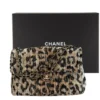 2026 Metiers D'art Chanel Maxi Flap Bag Leopard Print Tweed Brown Black Mixed Fibers