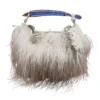 Bottega Veneta Limited Edition Murano Glass Ostrich Feather Intrecciato Sardine Bag