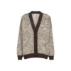 Brunello Cucinelli Dazzling Craquelé Embroidery Cardigan