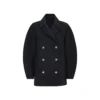 Brunello Cucinelli Hand Finished Wool Cashmere Monili Caban Cobalt Pea Coat