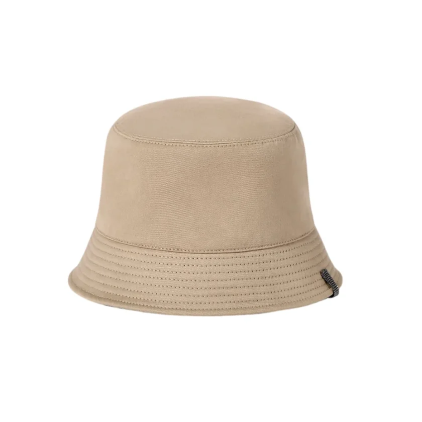 Brunello Cucinelli Reversible Monili Bucket Hat Beige Plaid