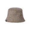 Brunello Cucinelli Reversible Monili Bucket Hat Beige Plaid reverse interior