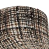 Brunello Cucinelli Sequin Checked Wool Bucket Hat Brown Plaid detail