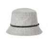 Brunello Cucinelli Wool Cashmere Flannel Monili Light Grey Bucket Hat