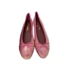 Chanel Ballet 2026 Flats Pink Iridescent Croc embossed Cap Toe Ballerina Shoes 39 FR