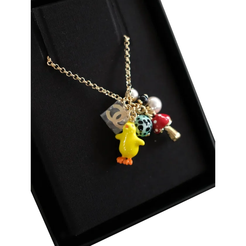 Chanel CC Chick & Mushroom Multi Charm Necklace Fall Winter 2026 Gold