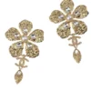 Chanel Clip on Floral Pendant Earrings Metal Glass Pearls Strass Gold Cruise 2025 2026 collection
