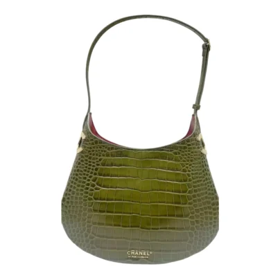 Chanel Hobo Khaki Green Crocodile Embossed Calfskin & Gold-Tone Metal FW2026
