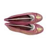 Chanel Iridescent Pink Croc Embossed Ballet Flats Size 38 FR