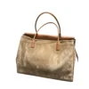Chanel Large Shopping Bag Suede Grained Calfskin Dark Beige Camel AS6289 back
