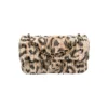 Chanel Maxi Flap Souplissimo Leopard Print Tweed Brown Black Mixed Fibers