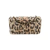 Chanel Maxi Flap Souplissimo Leopard Print Tweed Brown Black Mixed Fibers back