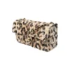 Chanel Maxi Flap Souplissimo Leopard Print Tweed Brown Black Mixed Fibers side