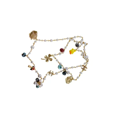 Chanel Multi-Charm Long Necklace Resin Pearl Gold-tone Metal Fall-Winter 2026 ABI152