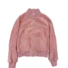Chanel Size 38 FR Sherbet Pink Suede Leather Jacket FW 2026 Ready to Wear (P83681)