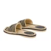 Chloé Sand Slide Sandals Black and White Recycled Hand Braided Cord