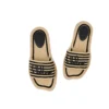 Chloé Sand Slide Sandals in Black and White Recycled Hand Braided Cord