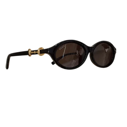 Gucci Horsebit Oval Sunglasses in Black Acetate GG2215S
