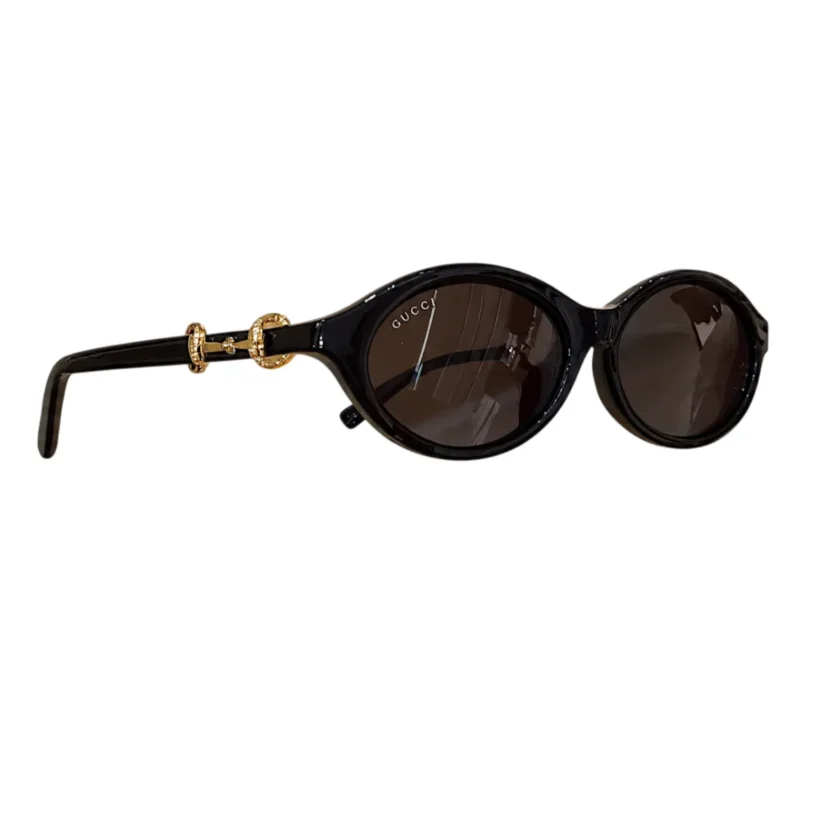 Gucci Horsebit Oval Sunglasses in Black Acetate GG2215S