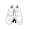 Hermès Bouncing Sneakers White Black Suede Calfskin Size 42 FR