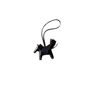 Hermes Rodeo Pegase PM Bag Charm So Black Milo Lambskin Swift Leather