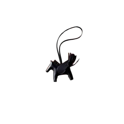 Hermes Rodeo Pegase PM Bag Charm So Black Milo Lambskin Swift Leather