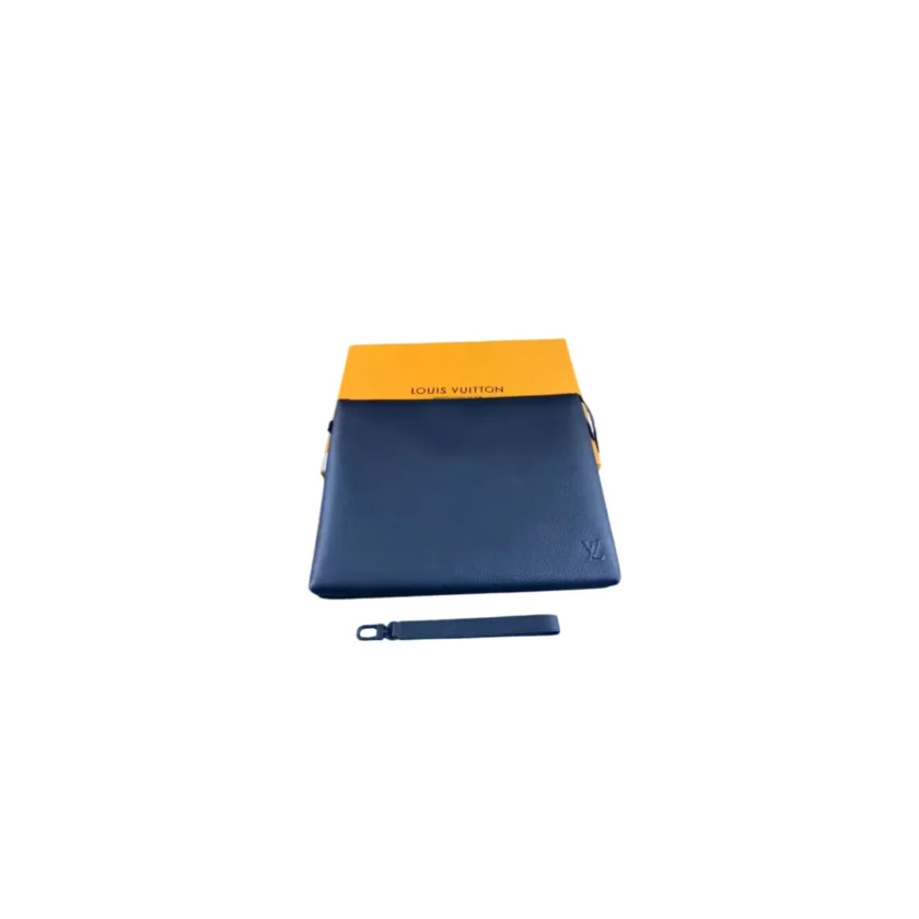 LV Pochette Jour GM Blue Clutch Bag with box