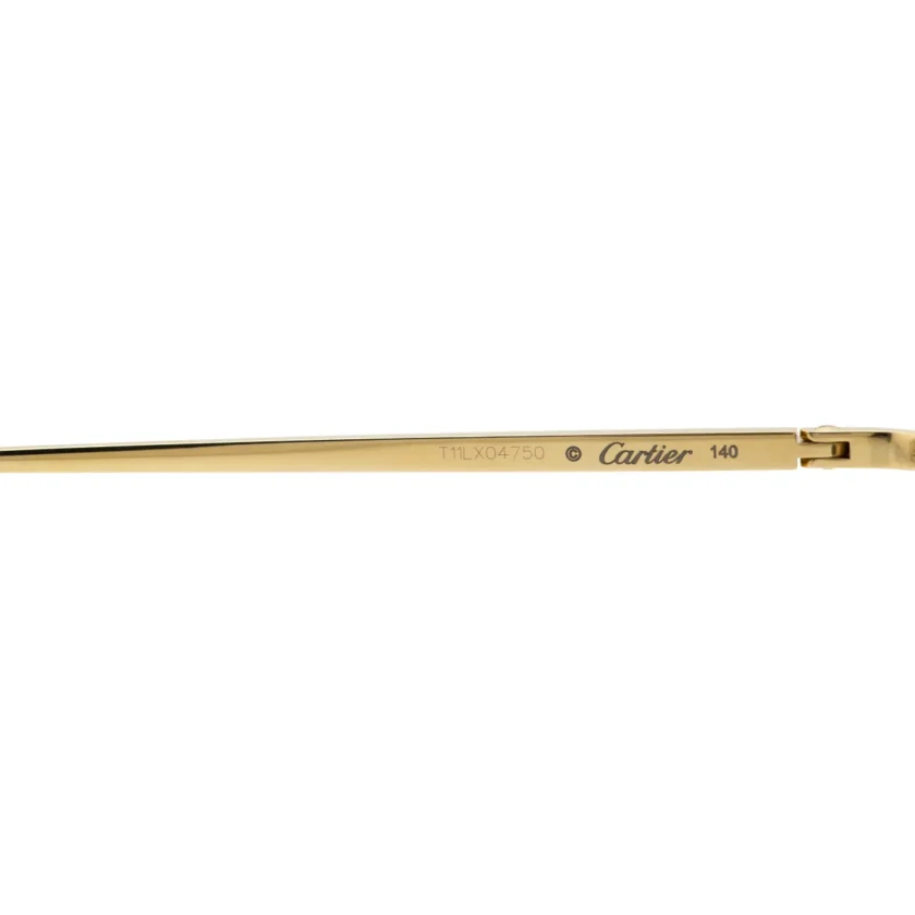Limited Edition Cartier Baignoire Gold Sunglasses left side