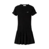 Miu Miu Georgette Shirred Silk Black Mini Dress