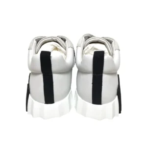 New Hermès Bouncing Sneakers White Black Suede Calfskin Size 42 FR