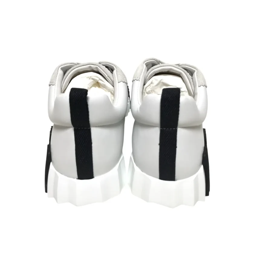 New Hermès Bouncing Sneakers White Black Suede Calfskin Size 42 FR
