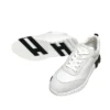 New Hermes Bouncing White Sneakers Suede Calfskin Size 44 FR