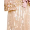 New Valentino Garavani Bow Front Sequined Tulle Mini Dress Nude Pink Evening Gown